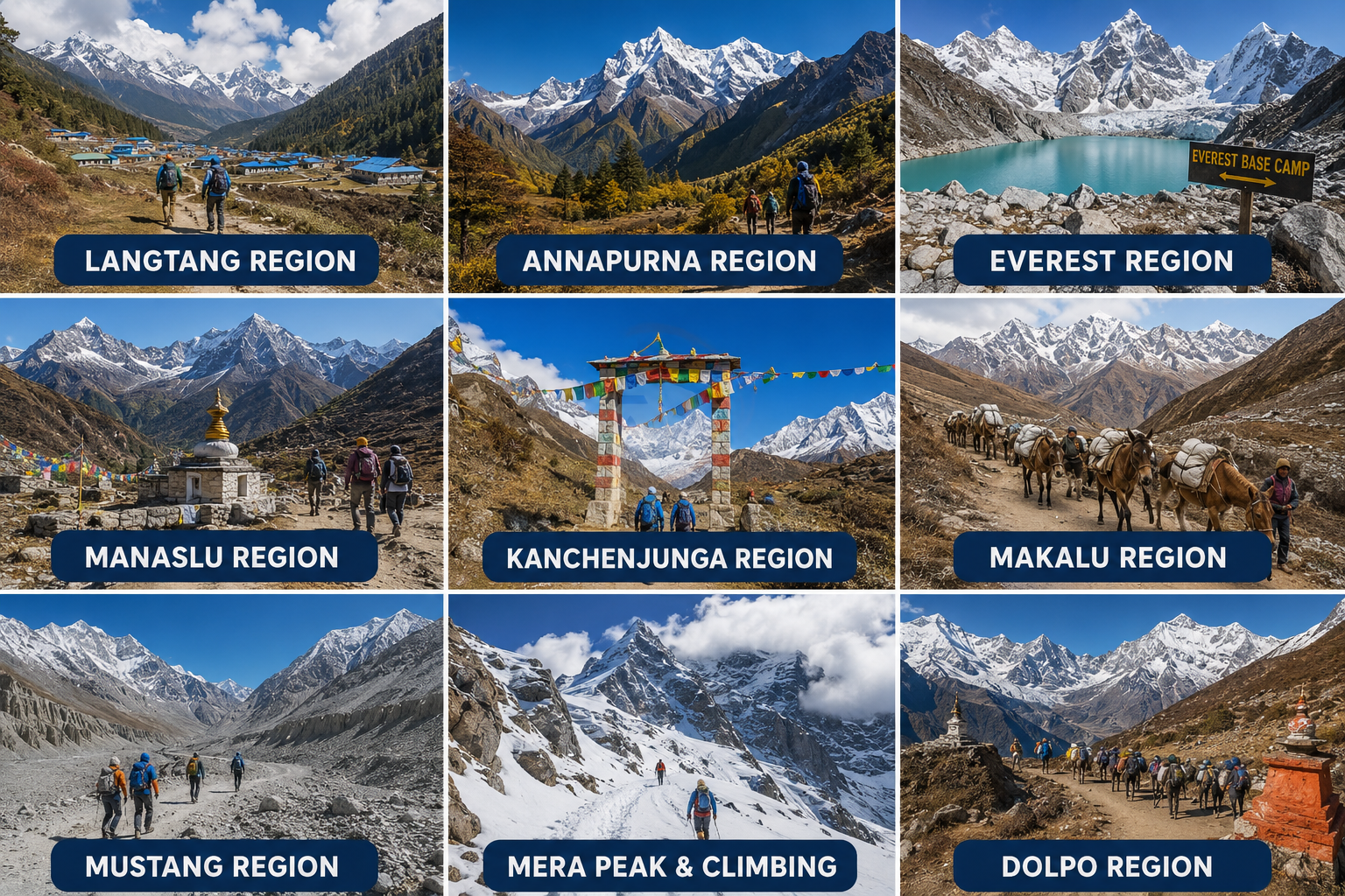 Which trekking regions are affected